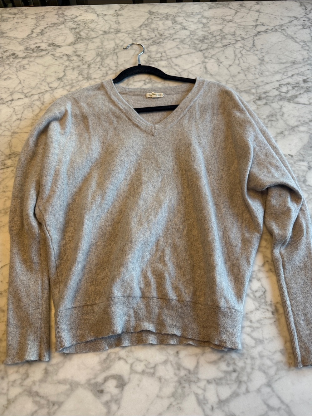 Light Gray 100% Cashmere Sweater
